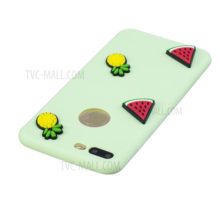 3D Cartoon Pattern Soft TPU Mobile Case for iPhone 8 Plus / 7 Plus 5.5-inch - Green-4