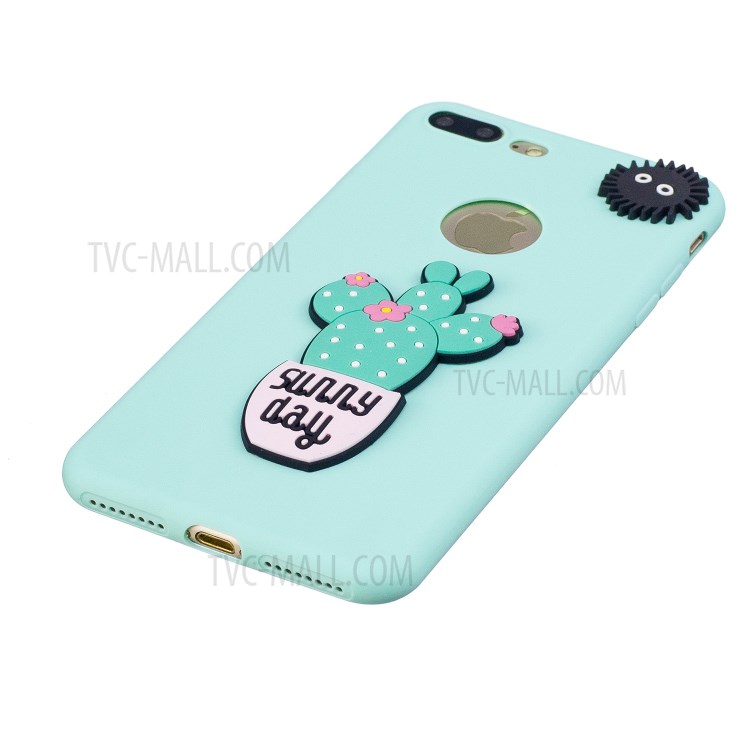 3D Cartoon Pattern Soft TPU Mobile Case for iPhone 8 Plus / 7 Plus 5.5-inch - Baby Blue-3