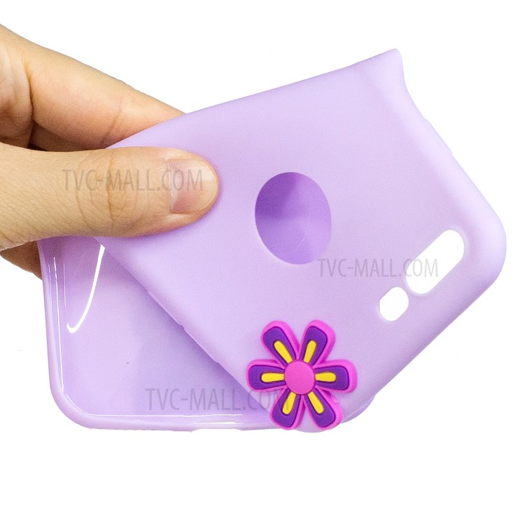 3D Cartoon Pattern Soft TPU Mobile Case for iPhone 8 Plus / 7 Plus 5.5-inch - Purple-5