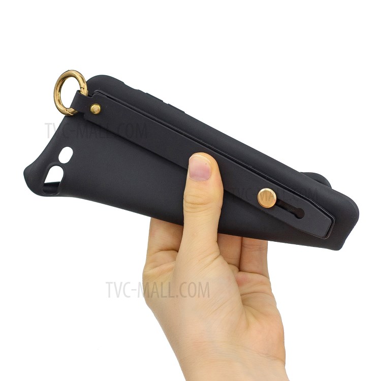 Hand Strap Kickstand Soft TPU Phone Case for iPhone 7 Plus/8 Plus 5.5 inch - Black-4