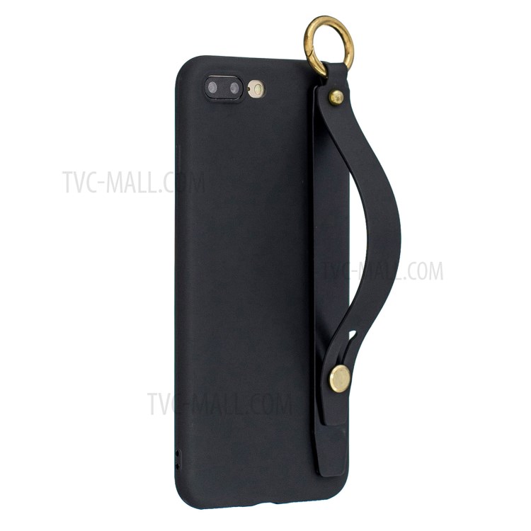 Hand Strap Kickstand Soft TPU Phone Case for iPhone 7 Plus/8 Plus 5.5 inch - Black-5
