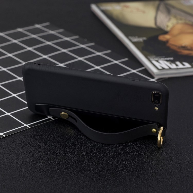 Hand Strap Kickstand Soft TPU Phone Case for iPhone 7 Plus/8 Plus 5.5 inch - Black-6