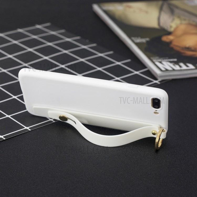 Hand Strap Kickstand Soft TPU Phone Case for iPhone 7 Plus/8 Plus 5.5 inch - White-6