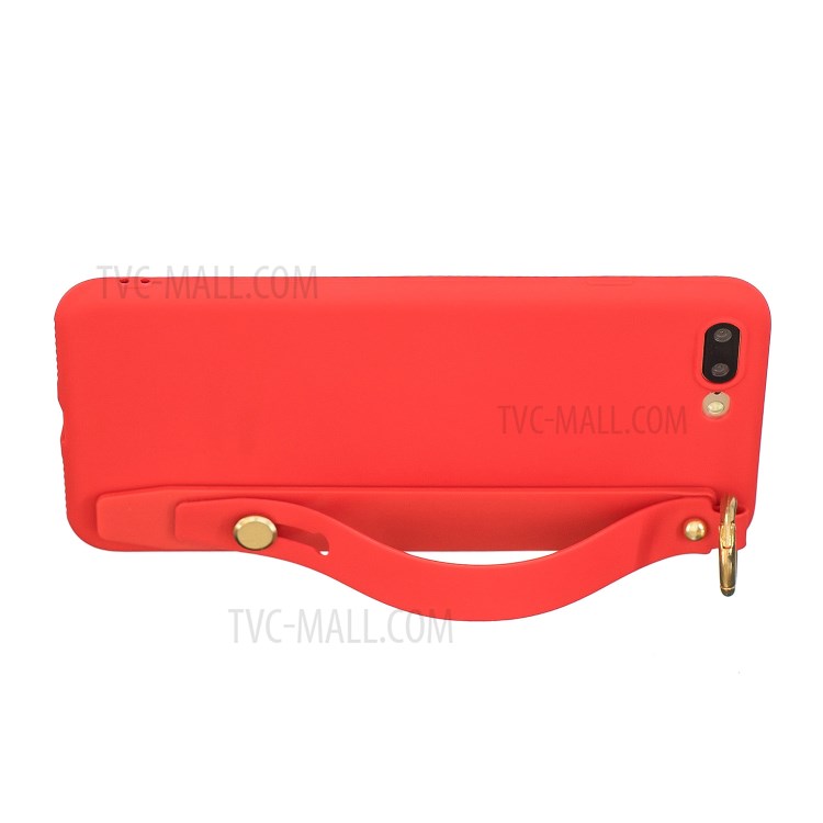 Hand Strap Kickstand Soft TPU Phone Case for iPhone 7 Plus/8 Plus 5.5 inch - Red-3