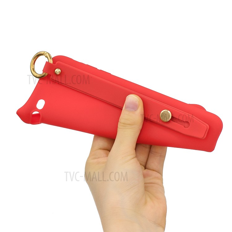 Hand Strap Kickstand Soft TPU Phone Case for iPhone 7 Plus/8 Plus 5.5 inch - Red-4