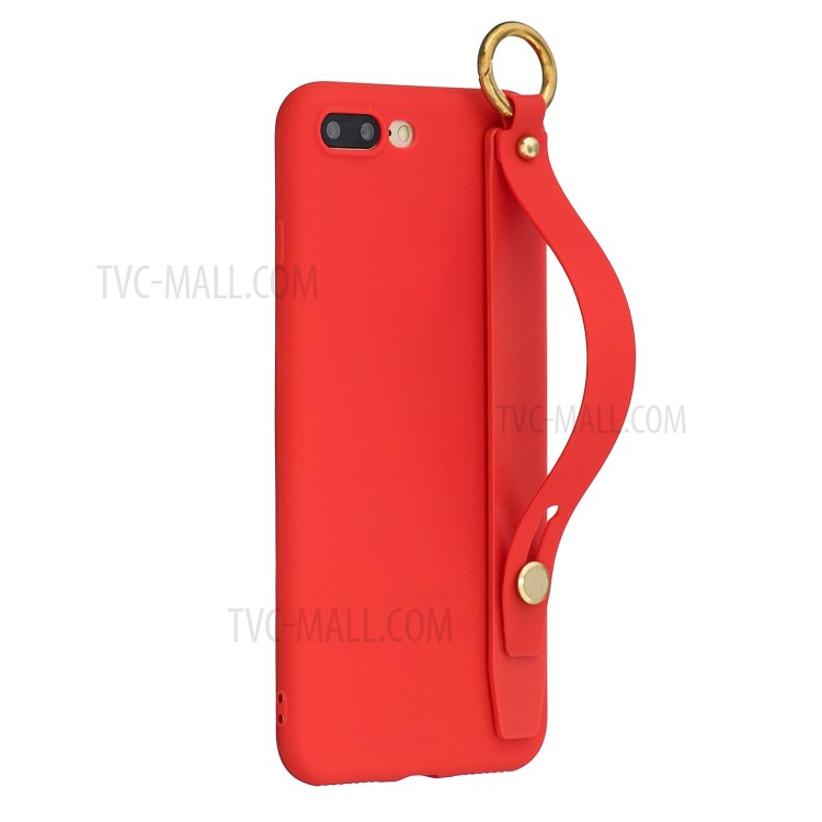 Hand Strap Kickstand Soft TPU Phone Case for iPhone 7 Plus/8 Plus 5.5 inch - Red-5