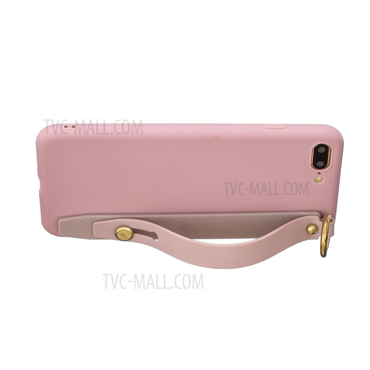 Hand Strap Kickstand Soft TPU Phone Case for iPhone 7 Plus/8 Plus 5.5 inch - Purple-3