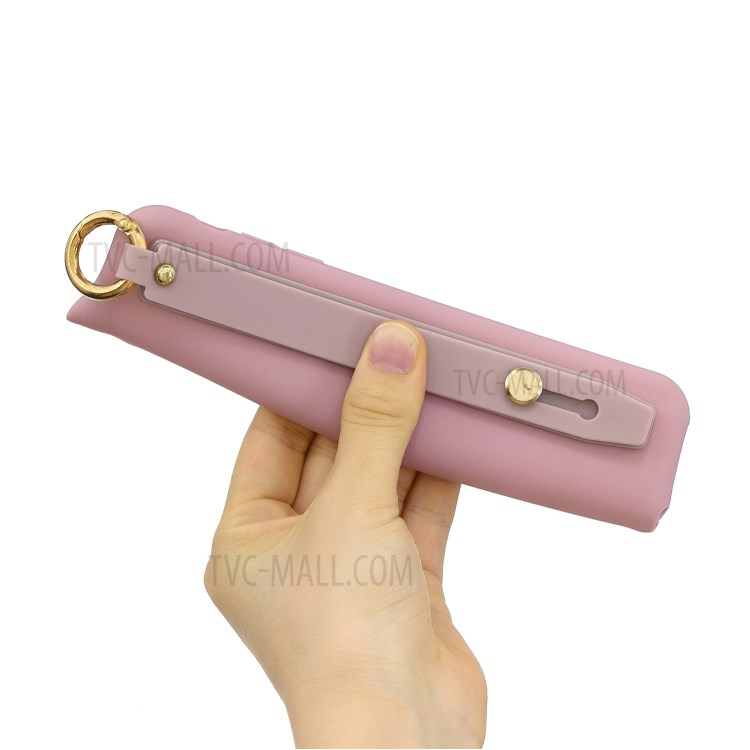 Hand Strap Kickstand Soft TPU Phone Case for iPhone 7 Plus/8 Plus 5.5 inch - Purple-4