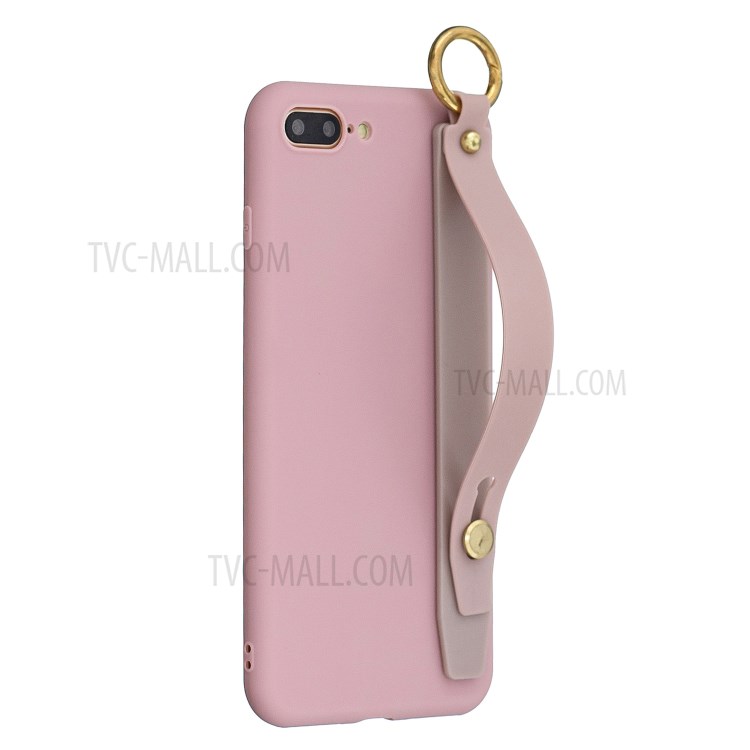 Hand Strap Kickstand Soft TPU Phone Case for iPhone 7 Plus/8 Plus 5.5 inch - Purple-5