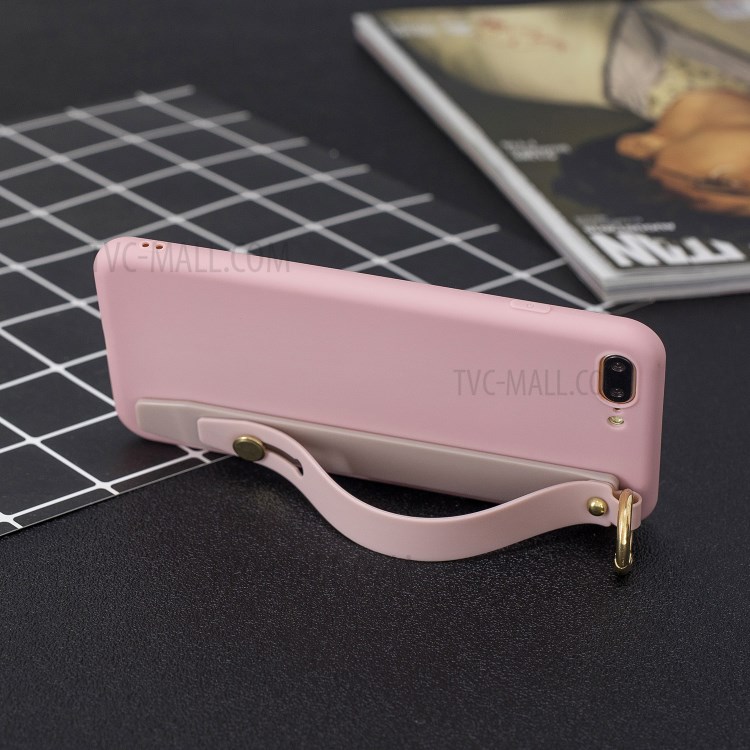 Hand Strap Kickstand Soft TPU Phone Case for iPhone 7 Plus/8 Plus 5.5 inch - Purple-6