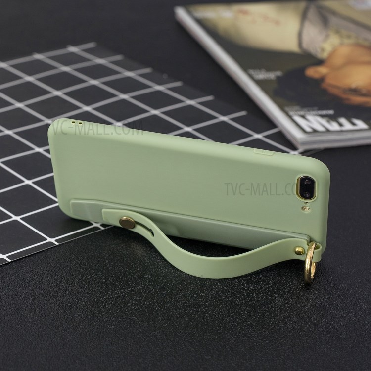 Hand Strap Kickstand Soft TPU Phone Case for iPhone 7 Plus/8 Plus 5.5 inch - Green-6