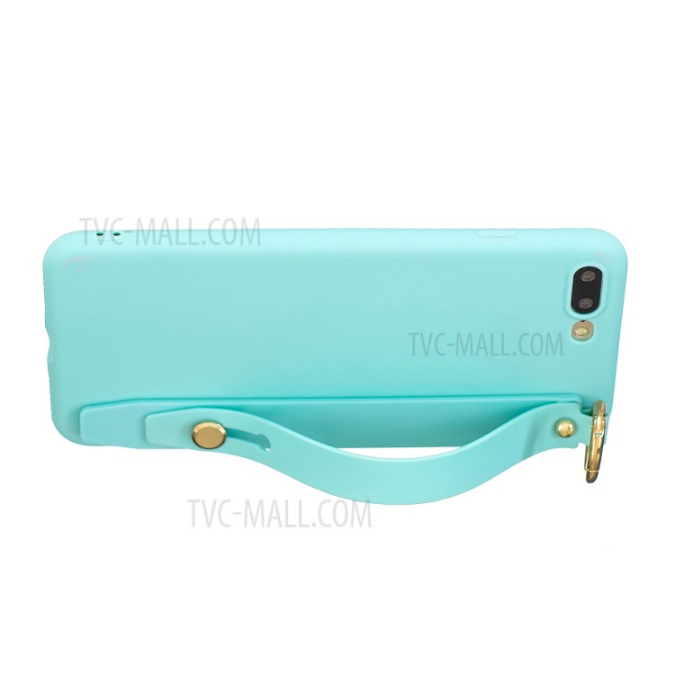 Hand Strap Kickstand Soft TPU Phone Case for iPhone 7 Plus/8 Plus 5.5 inch - Baby Blue-3