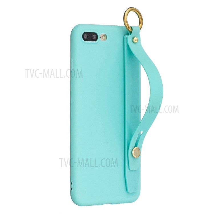 Hand Strap Kickstand Soft TPU Phone Case for iPhone 7 Plus/8 Plus 5.5 inch - Baby Blue-5