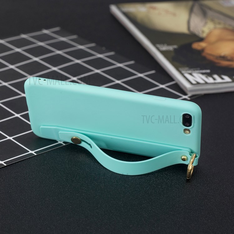 Hand Strap Kickstand Soft TPU Phone Case for iPhone 7 Plus/8 Plus 5.5 inch - Baby Blue-6