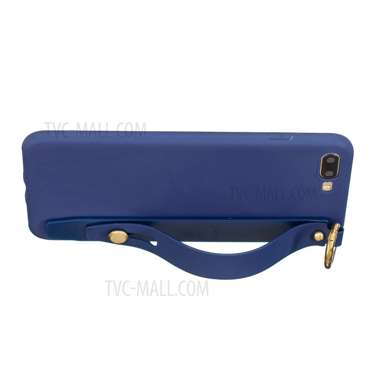 Hand Strap Kickstand Soft TPU Phone Case for iPhone 7 Plus/8 Plus 5.5 inch - Dark Blue-3