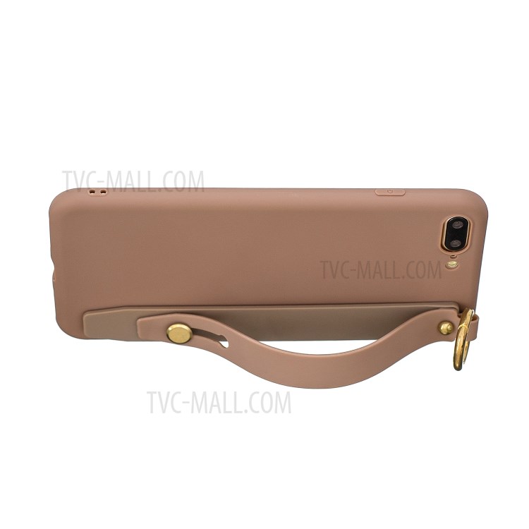 Hand Strap Kickstand Soft TPU Phone Case for iPhone 7 Plus/8 Plus 5.5 inch - Brown-3