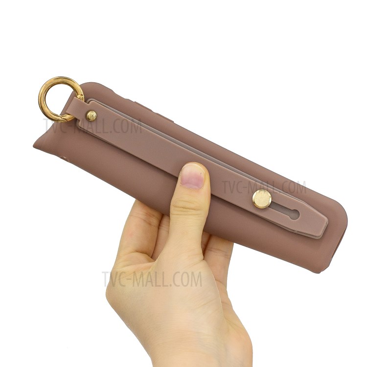 Hand Strap Kickstand Soft TPU Phone Case for iPhone 7 Plus/8 Plus 5.5 inch - Brown-4