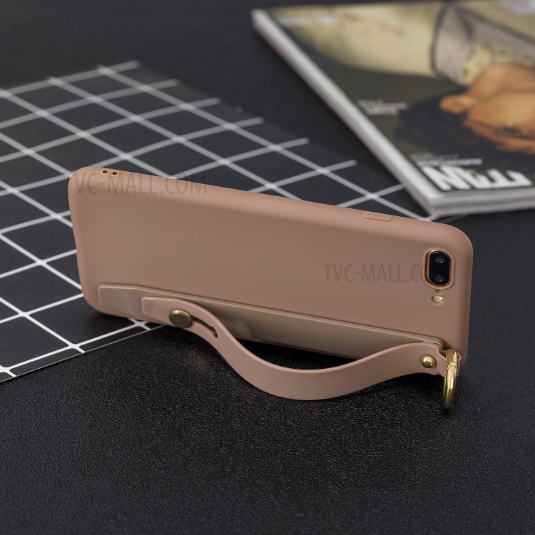Hand Strap Kickstand Soft TPU Phone Case for iPhone 7 Plus/8 Plus 5.5 inch - Brown-5