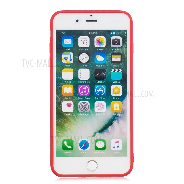 Soft TPU Mobile Phone Protective Case for iPhone 7 Plus/8 Plus 5.5 inch - Red-2