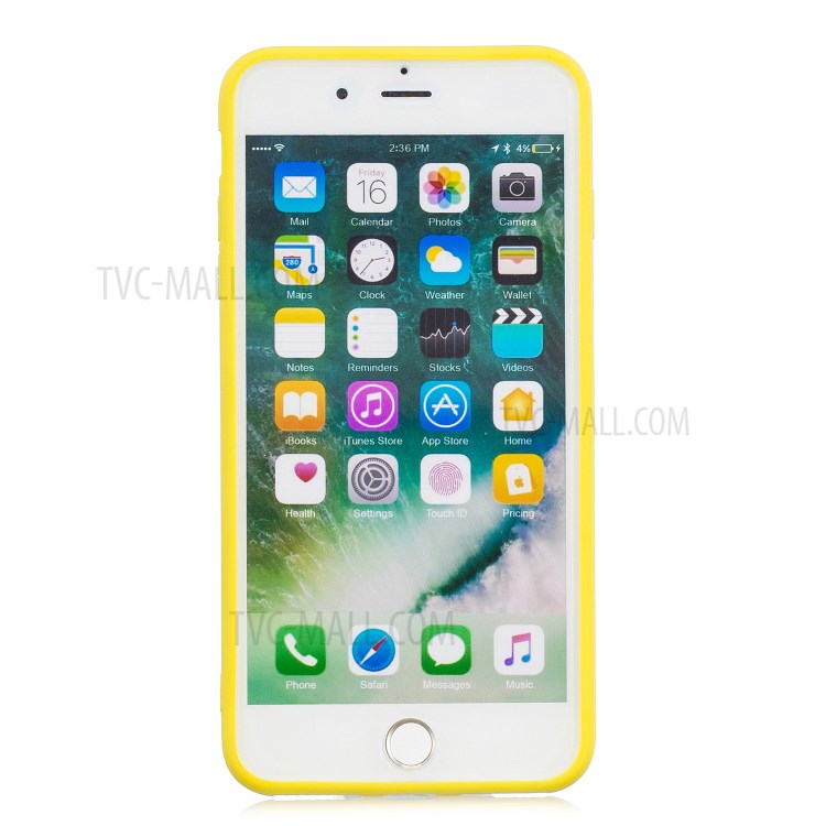 Soft TPU Mobile Phone Protective Case for iPhone 7 Plus/8 Plus 5.5 inch - Yellow-2