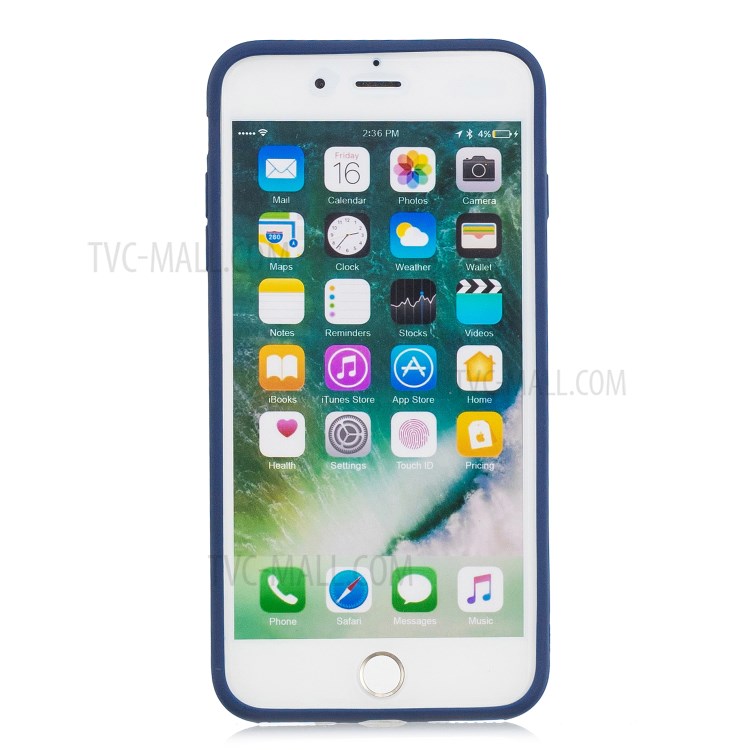 Soft TPU Mobile Phone Protective Case for iPhone 7 Plus/8 Plus 5.5 inch - Dark Blue-2