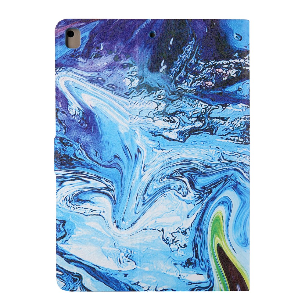 Pattern Printing Card Slots Flip Leather Tablet Protective Case for iPad 9.7-inch (2018)/(2017)/iPad Pro 9.7(2016)/iPad Air/Air2 - Blue/Green-3