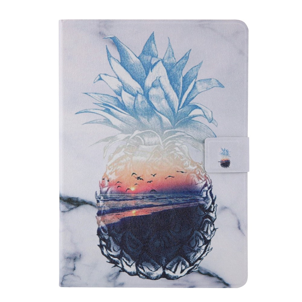 Pattern Printing Card Slots Flip Leather Tablet Protective Case for iPad 9.7-inch (2018)/(2017)/iPad Pro 9.7(2016)/iPad Air/Air2 - Pineapple-1