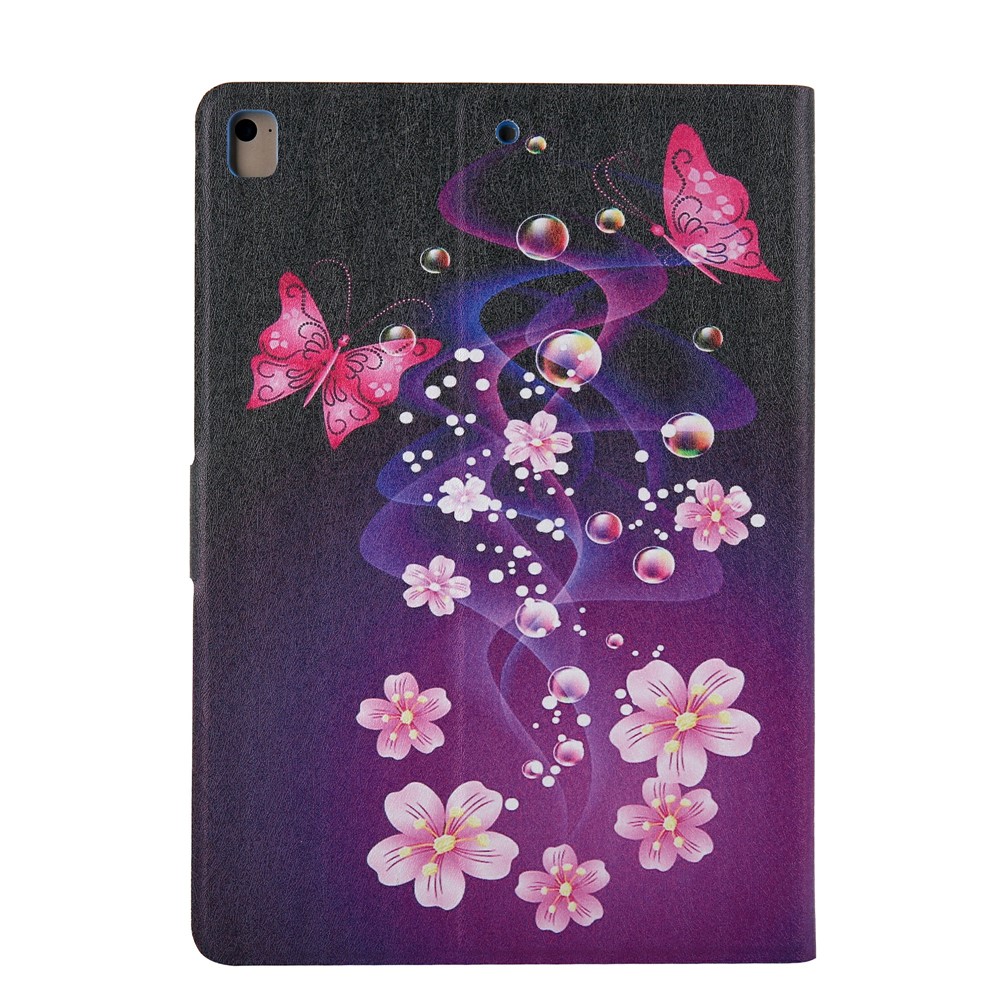 Pattern Printing Card Slots Flip Leather Tablet Protective Case for iPad 9.7-inch (2018)/(2017)/iPad Pro 9.7(2016)/iPad Air/Air2 - Flower and Butterflies-3
