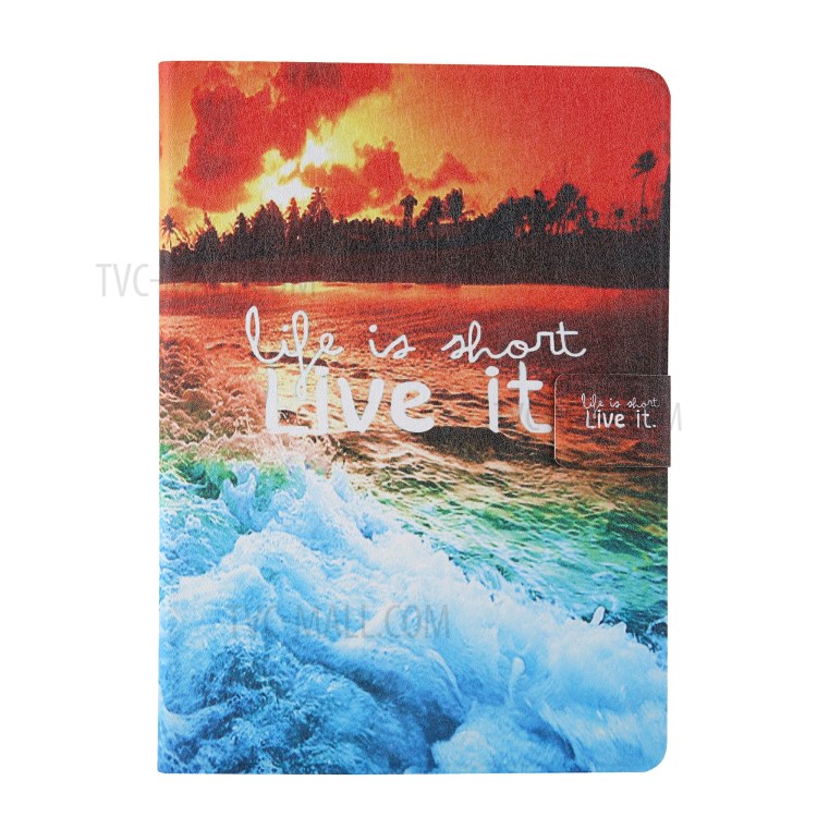 Pattern Printing Card Slots Flip Leather Tablet Shell for iPad Mini/Mini 2/Mini 3/Mini 4/Mini (2019) 7.9 inch - Seaside Sunset-1