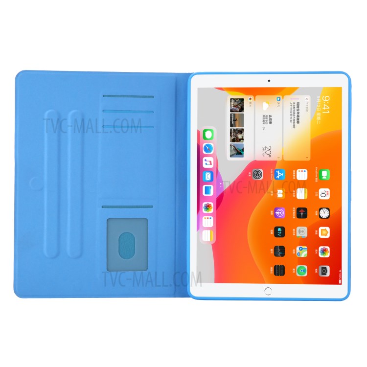 Slot di Schede da Stampa Motivi Flip in Pelle Shell Per Ipad Mini/Mini 2/Mini 3/Mini 4/Mini (2019) 7,9 Pollici - Bianco/giallo-8