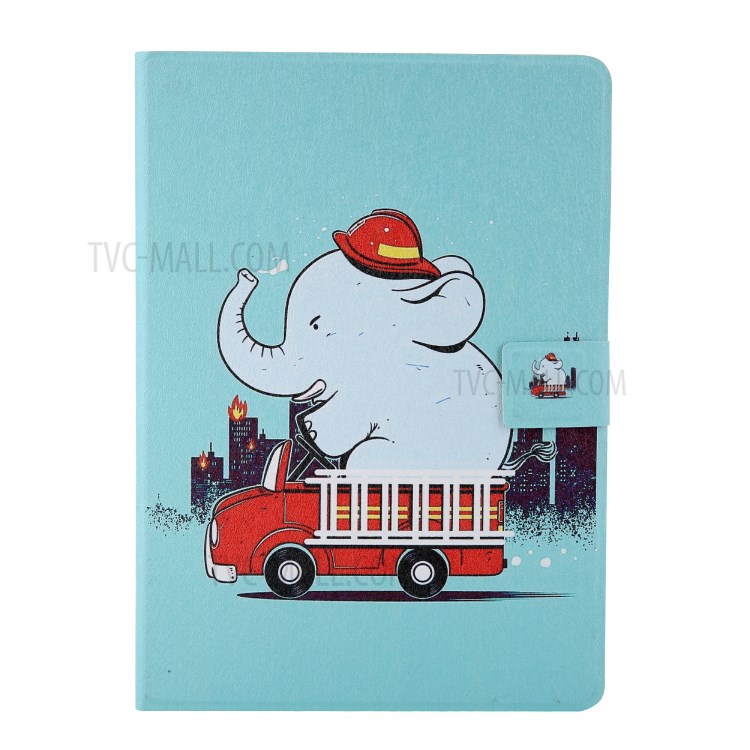 Pattern Printing Card Slots Flip Leather Tablet Shell for iPad Mini/Mini 2/Mini 3/Mini 4/Mini (2019) 7.9 inch - Elephant-1