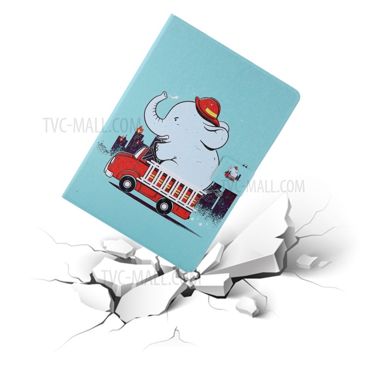 Pattern Printing Card Slots Flip Leather Tablet Shell for iPad Mini/Mini 2/Mini 3/Mini 4/Mini (2019) 7.9 inch - Elephant-2