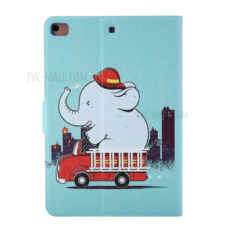 Pattern Printing Card Slots Flip Leather Tablet Shell for iPad Mini/Mini 2/Mini 3/Mini 4/Mini (2019) 7.9 inch - Elephant-3