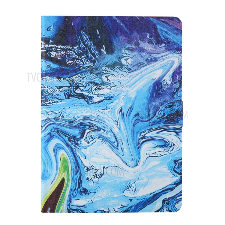 Pattern Printing Card Slots Flip Leather Tablet Shell for iPad Mini/Mini 2/Mini 3/Mini 4/Mini (2019) 7.9 inch - Blue/Green-1