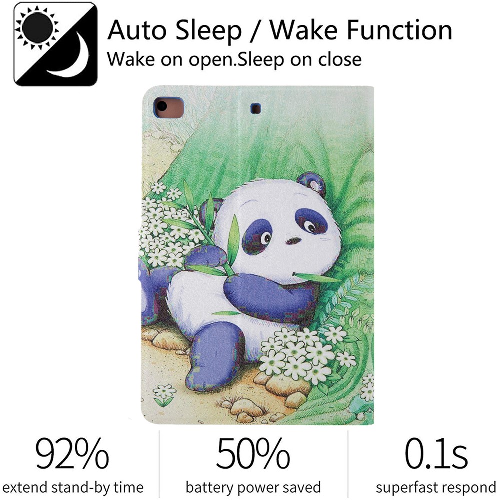 Pattern Printing Card Slots Flip Leather Tablet Shell for iPad Mini/Mini 2/Mini 3/Mini 4/Mini (2019) 7.9 inch - Cute Panda-4