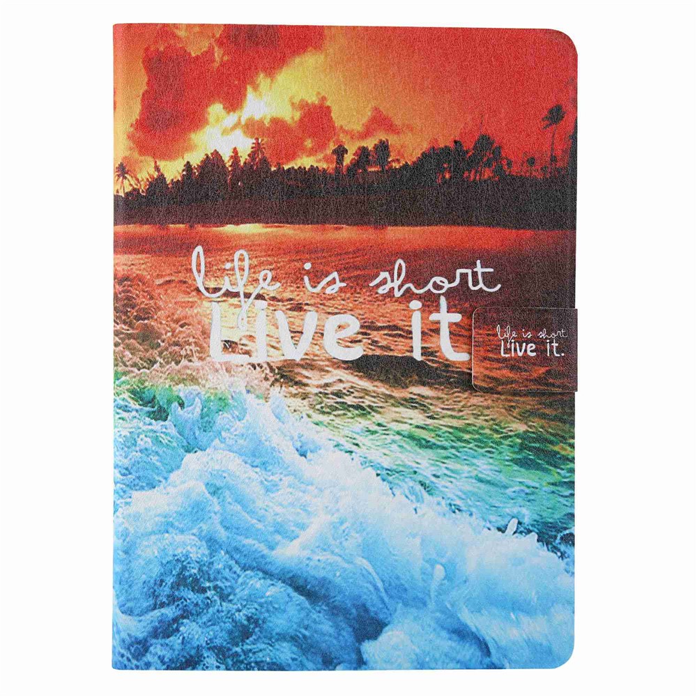 Pattern Printing Card Slots Tablet Leather Case for iPad 10.2 (2019)/iPad Air 10.5 inch (2019)/iPad Pro 10.5-inch (2017) - Seaside Sunset-8