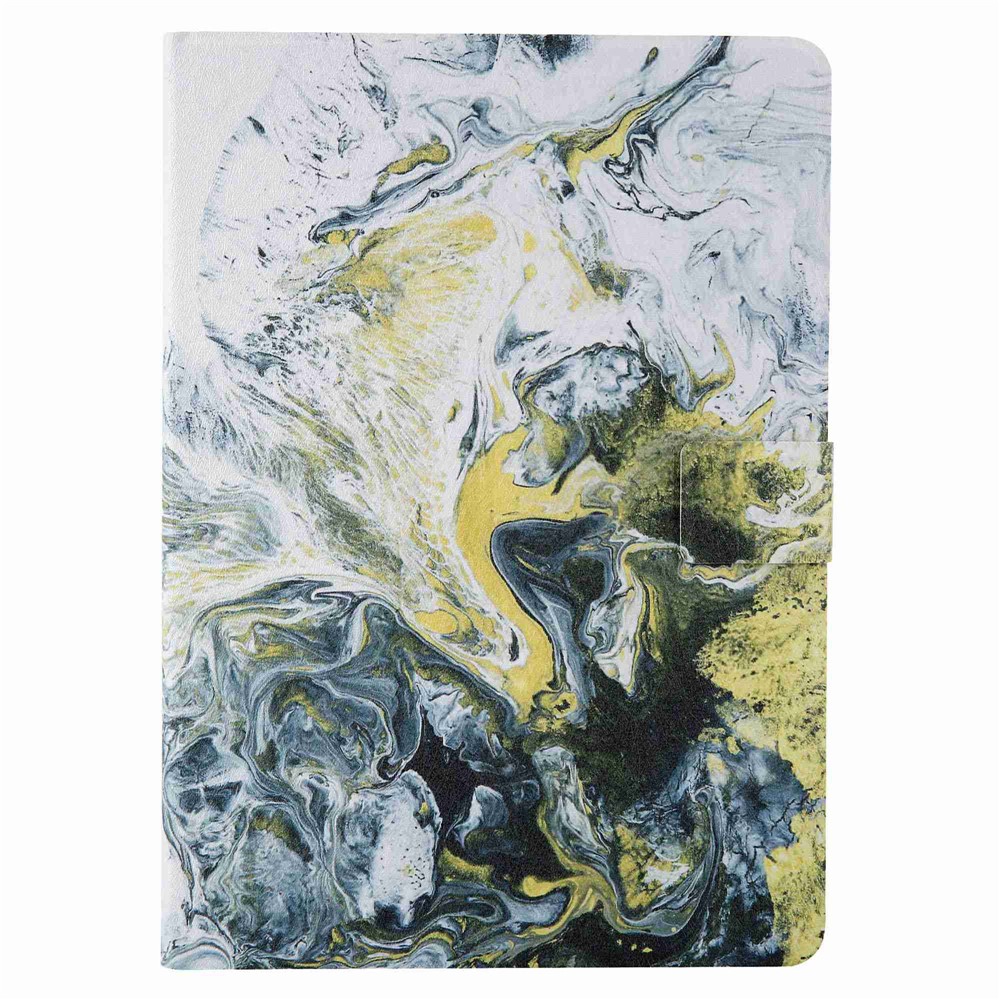 Pattern Printing Card Slots Tablet Leather Case for iPad 10.2 (2019)/iPad Air 10.5 inch (2019)/iPad Pro 10.5-inch (2017) - White/Yellow-8