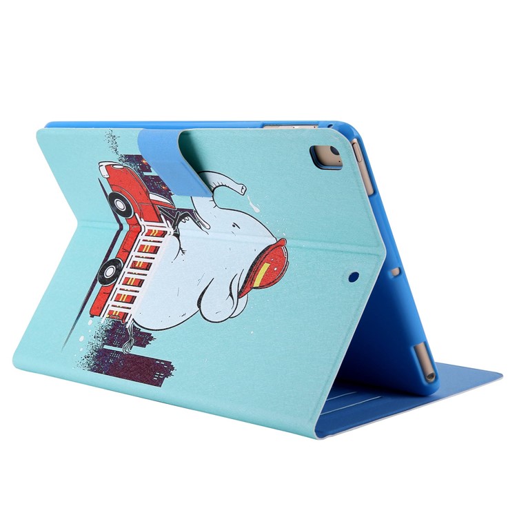 Pattern Printing Card Slots Tablet Leather Case for iPad 10.2 (2019)/iPad Air 10.5 inch (2019)/iPad Pro 10.5-inch (2017) - Elephant-4
