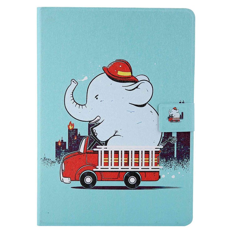 Pattern Printing Card Slots Tablet Leather Case for iPad 10.2 (2019)/iPad Air 10.5 inch (2019)/iPad Pro 10.5-inch (2017) - Elephant-8