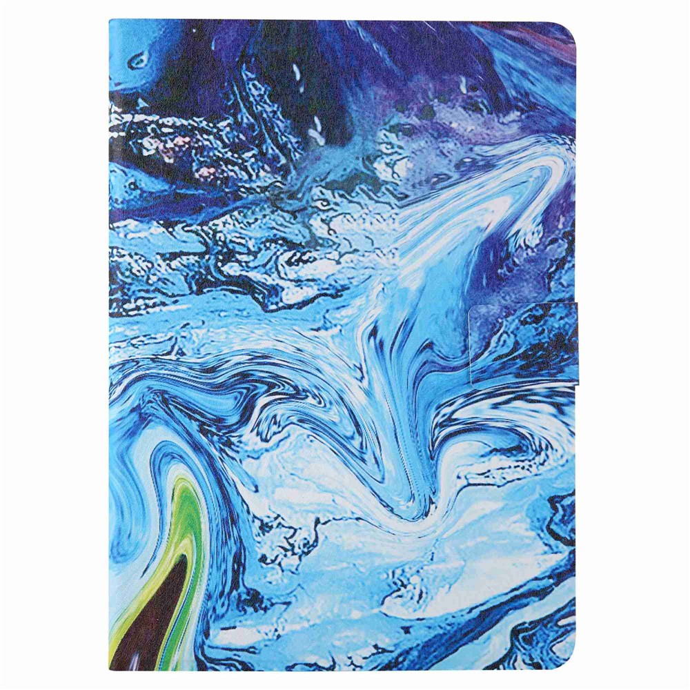 Pattern Printing Card Slots Tablet Leather Case for iPad 10.2 (2019)/iPad Air 10.5 inch (2019)/iPad Pro 10.5-inch (2017) - Blue/Green-8