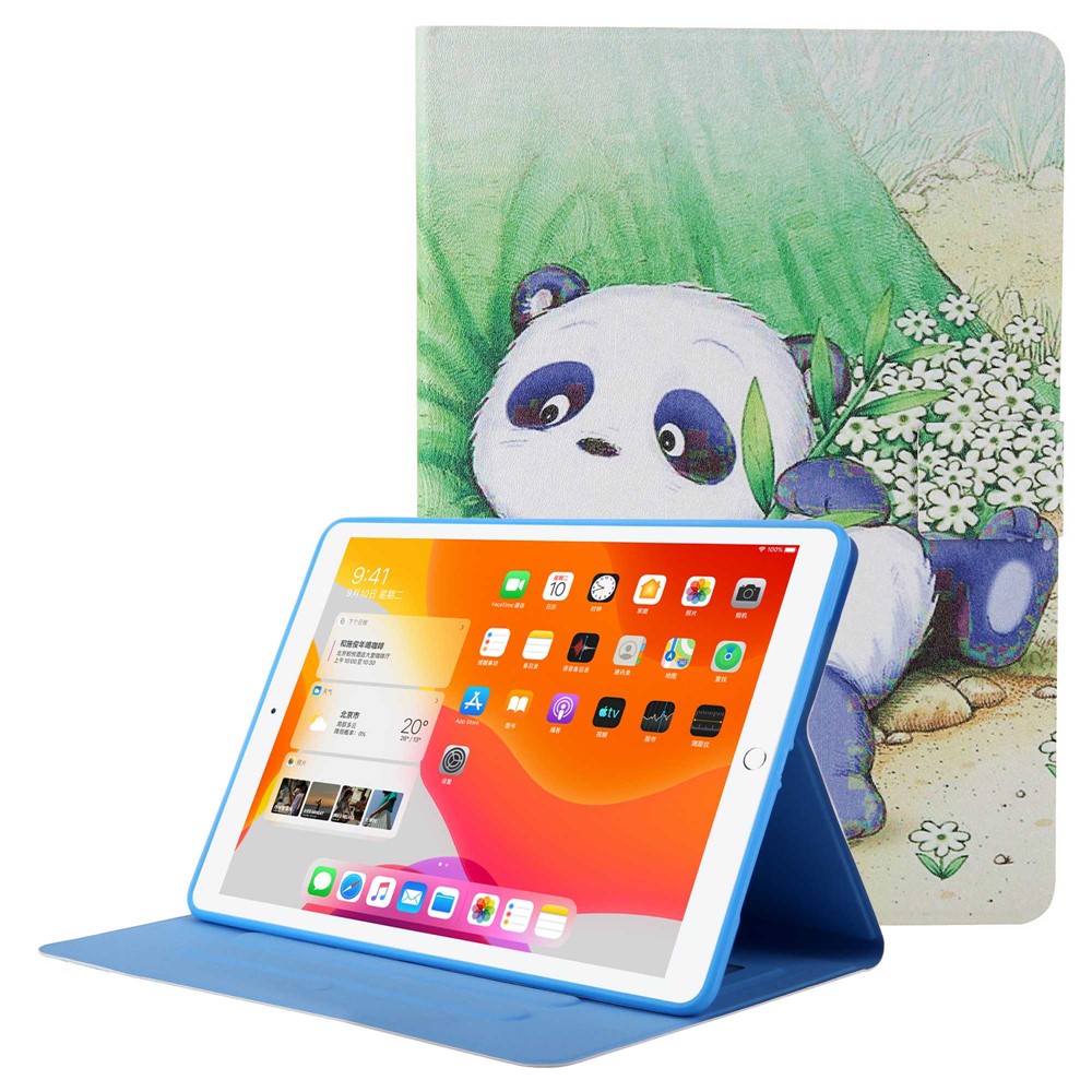 Pattern Printing Card Slots Tablet Leather Case for iPad 10.2 (2021)/(2020)/(2019)/iPad Air 10.5 inch (2019)/iPad Pro 10.5-inch (2017) - Cute Panda
