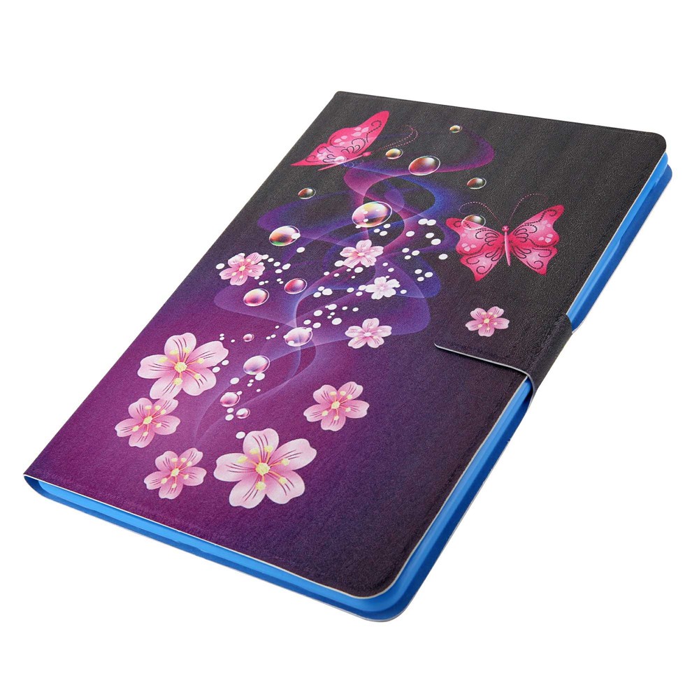 Custodia in Pelle Tablet di Schede da Stampa Modello Per Ipad 10.2 (2021)/(2020)/(2019)/iPad Air 10.5 Polly (2019)/iPad Pro 10,5 Pollici (2017) - Fiore e Farfalle