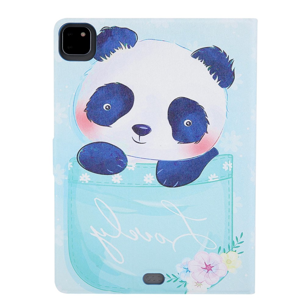 Pattern Printing Card Slots Flip Leather Tablet Case for iPad Pro 11-inch (2020)/(2018) - Panda-2