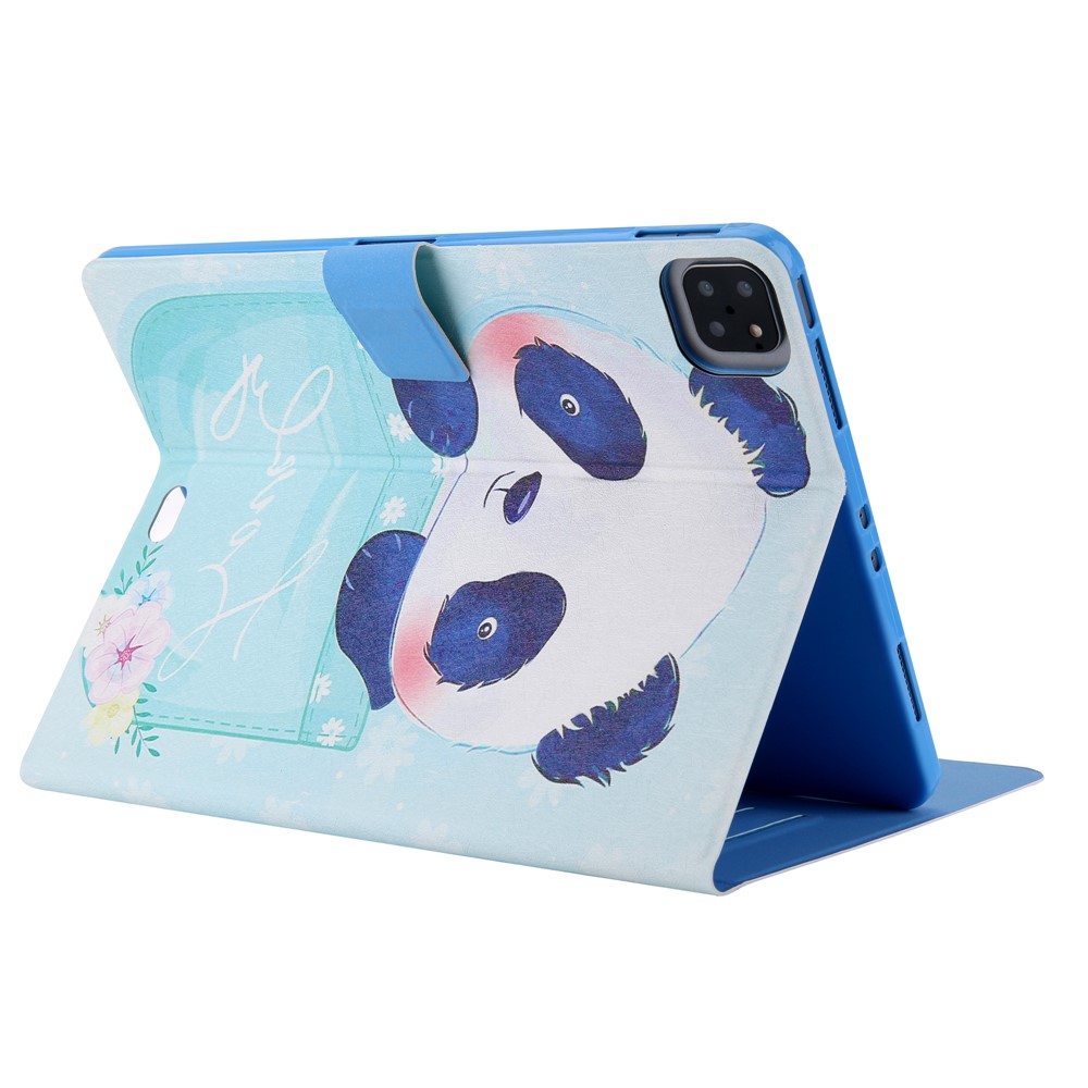 Pattern Printing Card Slots Flip Leather Tablet Case for iPad Pro 11-inch (2020)/(2018) - Panda-4