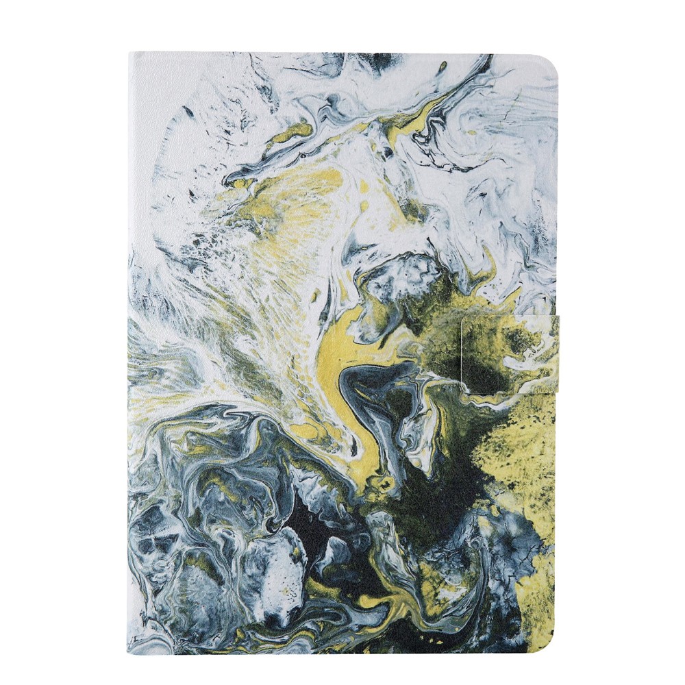 Pattern Printing Card Slots Flip Leather Tablet Case for iPad Pro 11-inch (2020)/(2018) - White/Yellow-1