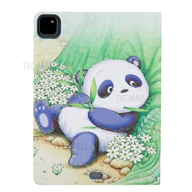 Pattern Printing Card Slots Flip Leather Tablet Case for iPad Pro 11-inch (2020)/(2018) - Cute Panda-2