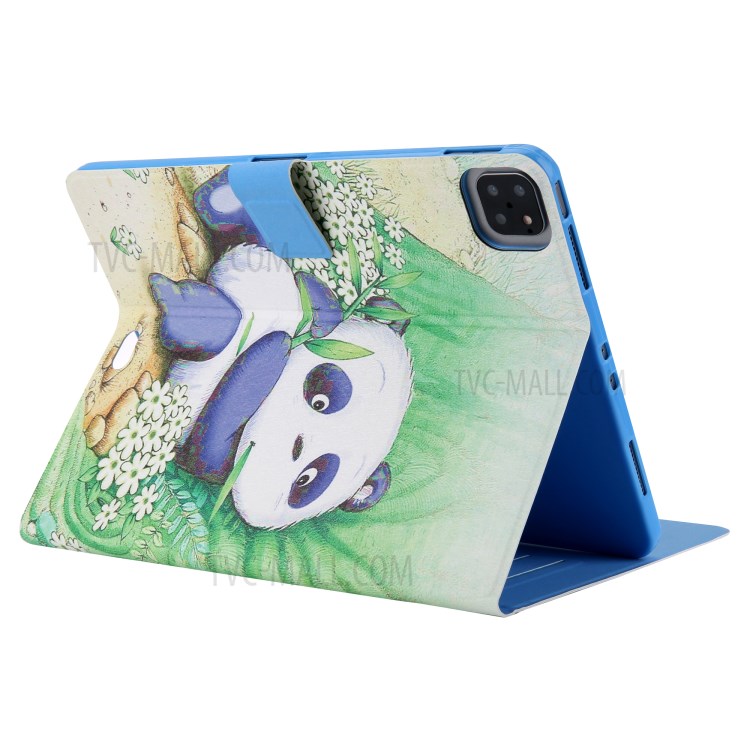Pattern Printing Card Slots Flip Leather Tablet Case for iPad Pro 11-inch (2020)/(2018) - Cute Panda-4