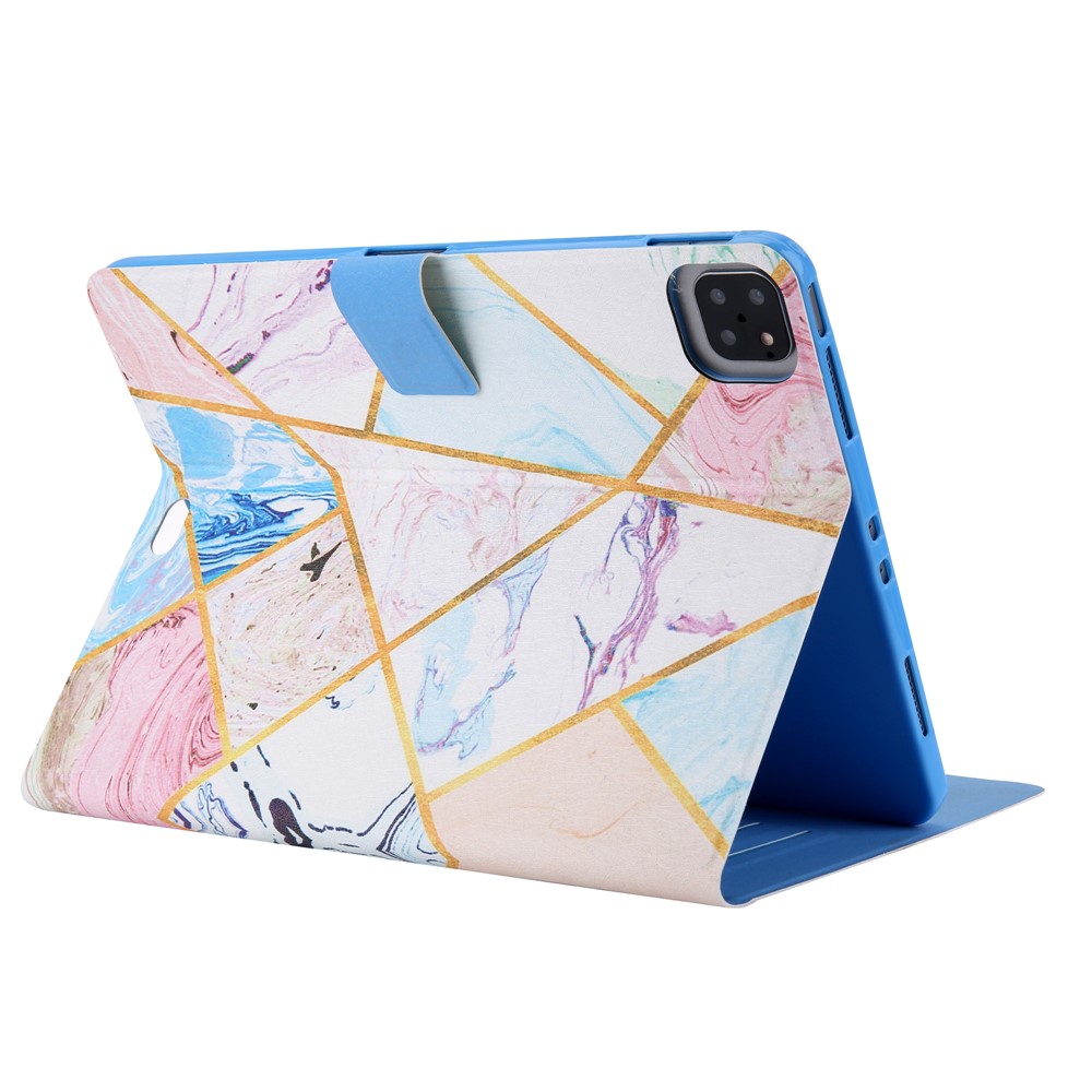 Pattern Printing Card Slots Flip Leather Tablet Case for iPad Pro 11-inch (2020)/(2018) - Marble Pattern-4