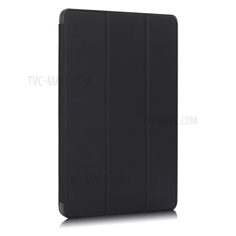 Trois Volets Se Smart Case En Cuir Souple Avec Rainure De Stockage De Crayon Pour IPad Pro 12,9 Pouces (2020) / (2018) - Noir-8