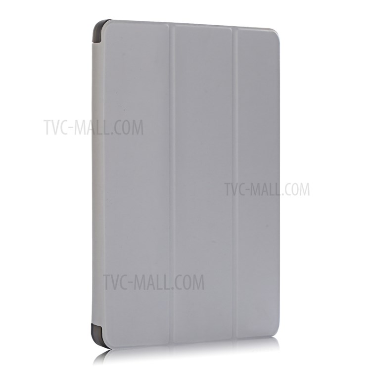 Tri-fold Stand Smart Leather Soft Case with Pencil Storage Groove for iPad Pro 12.9-inch (2020)/(2018) - Grey-2